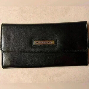 Longaberger Leather-like wallet Trifold Checkbook